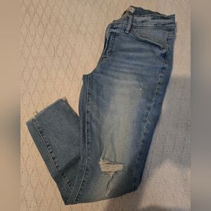Distressed Blue Denim Jeans